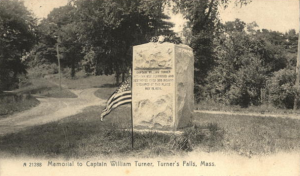 Turner's Falls Monument commemorating the Turners Falls Battle May 19, 1676. Montague, Massachusetts. 